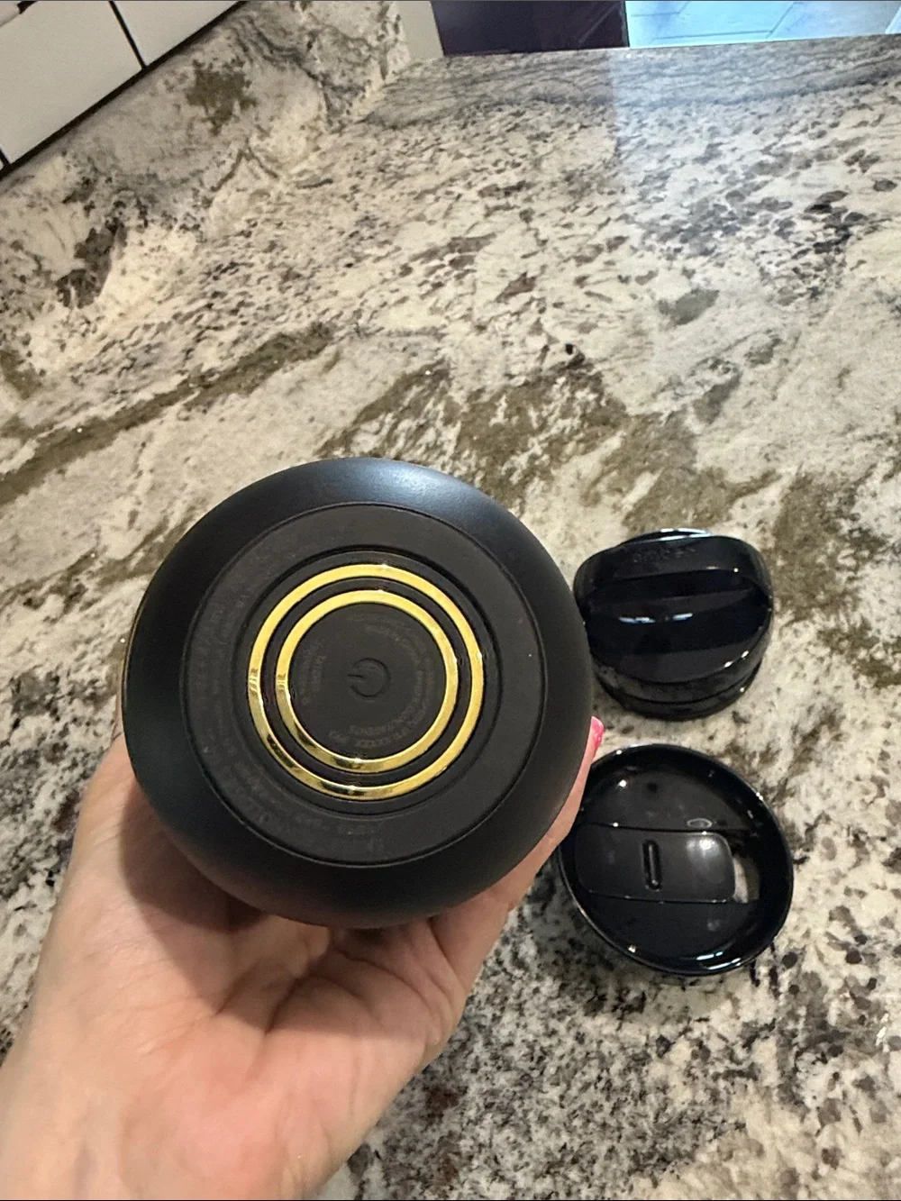 Ember Matte Black Temperature-Controlled Travel Mug w. Charging Base & Two Lids